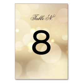 高度な金ゴールド結婚グリッターのテーブル番号 テーブルナンバー
