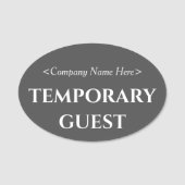 高度な「一時ゲスト」名タグ 名札 (正面)