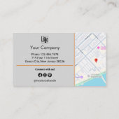 高度なB2Bサービス QRコード グレー 紹介カード (裏面)