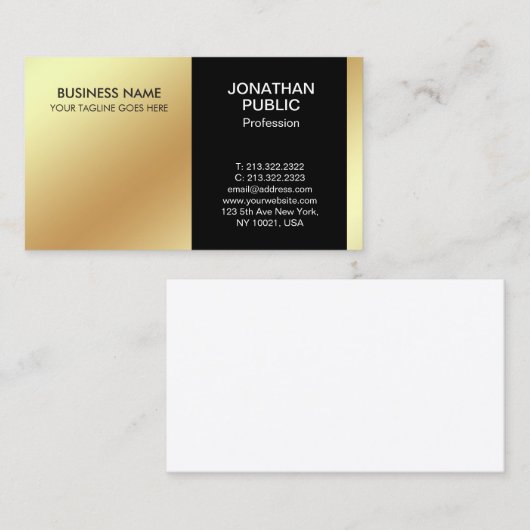 高度白黒デザインモダン会社 名刺 (正面/裏面)