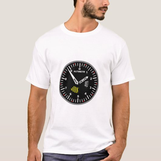 高度計パイロット航空ギーク Tシャツ (正面)