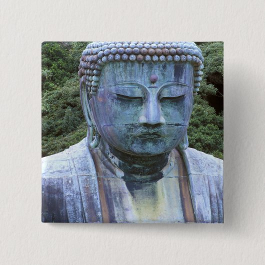高徳寺の大仏の細部 缶バッジ (正面)