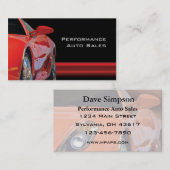 高性能の自動車販売およびサービス 名刺 (正面/裏面)