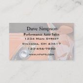 高性能の自動車販売およびサービス 名刺 (裏面)