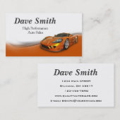 高性能の車の販売とサービス 名刺 (正面/裏面)