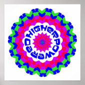 高性能スピリチュアル引用文万華鏡のように千変万化するパターンデザイン ポスター (正面)