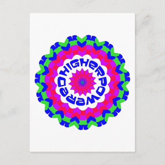 高性能スピリチュアル引用文万華鏡のように千変万化するパターンデザイン ポストカード (正面)