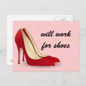 高意欲を起こ度:靴のために働く(多分) ポストカード (正面/裏面)