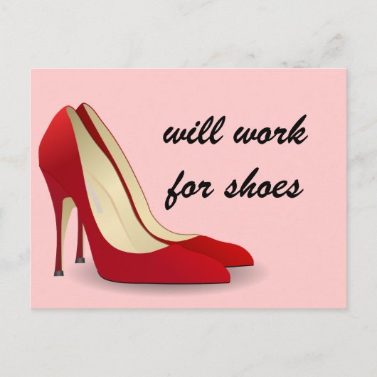 高意欲を起こ度:靴のために働く(多分) ポストカード (正面)