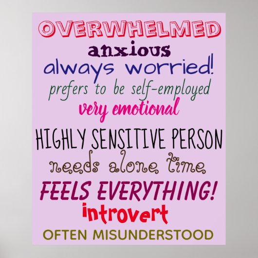 高感度な人物の特徴ワードデザイン ポスター (正面)