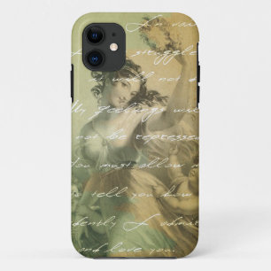高慢と偏見の手書きのビクトリア時代の人 iPhone 11 ケース