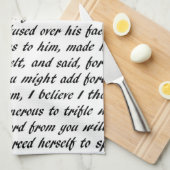 高慢と偏見の文字 キッチンタオル (四つ折り)