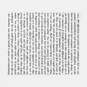 高慢と偏見の文字 フリースブランケット (正面(横))