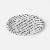 高慢と偏見の文字 ペーパープレート (アングル)