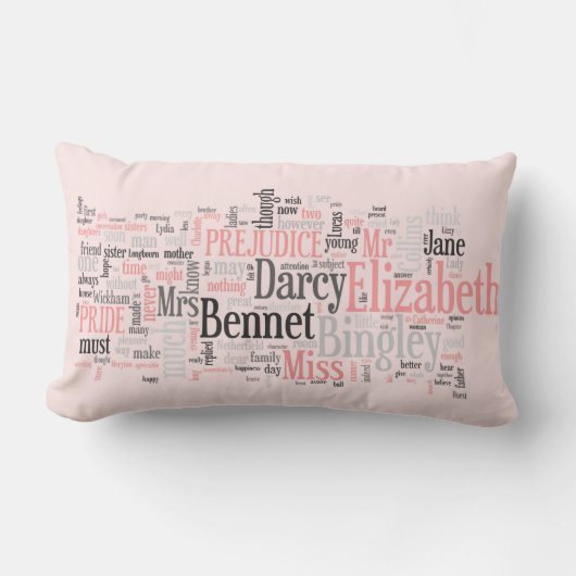 高慢と偏見の枕 ランバークッション (正面)