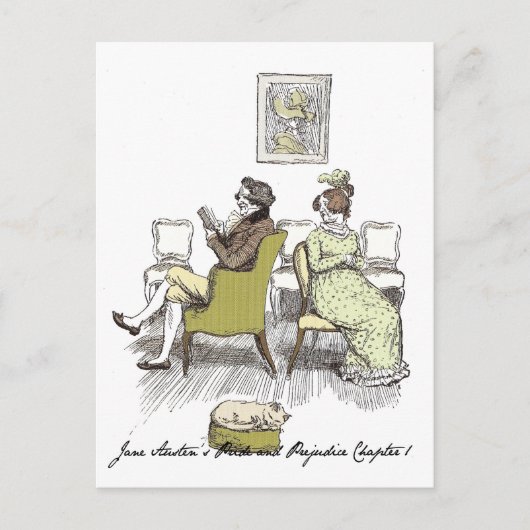『高慢と屈辱』(原題:Pride and Prejudice)- ジェイン・オースティン ポストカード (正面)