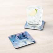 高揚ブルーフラワー懸命プラスチックコースター コースター (右側)