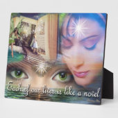 高揚前向きのリマインダー引用文 フォトプラーク (側面)