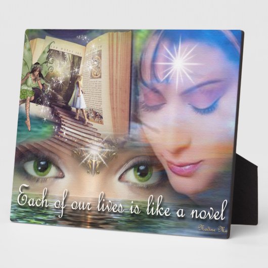 高揚前向きのリマインダー引用文 フォトプラーク (側面)