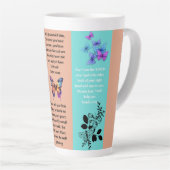 高揚句と蝶 カフェラテマグ (右アングル)