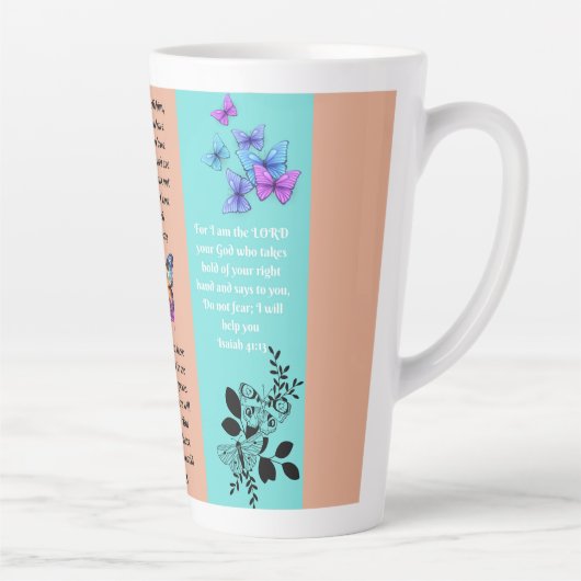 高揚句と蝶 カフェラテマグ (右)