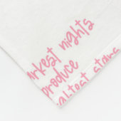 高揚性がん引用文と花 フリースブランケット (角)