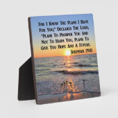 高揚性エレミヤ29:11日の出 フォトプラーク (正面)