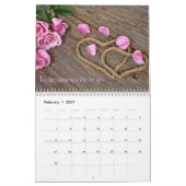 高揚性引用文と写真のブレンド カレンダー (2月 2027)