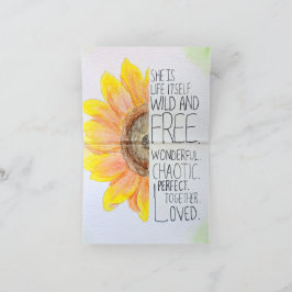 高揚水色ひまわり勇気付けられるカード サンキューカード