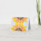 高揚水色ひまわり勇気付けられるカード サンキューカード (正面)