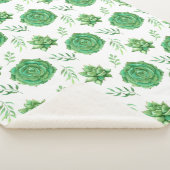 高揚緑パターンデザイン シェルパブランケット (3/4)