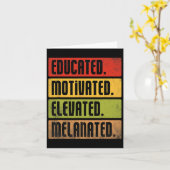 高教育意欲を起こメラニン化Bhm Afro Bla カード (黄色い花)