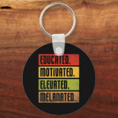 高教育意欲を起こメラニン化Bhm Afro Bla キーホルダー (正面)