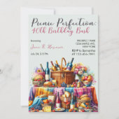 高架ピクニカラフルック40th誕生日パーティー 招待状 (正面)