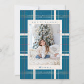 高架プレイドコージーキャビンフォレストターコイズブルー シーズンカード (正面)