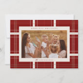 高架プレイドコージーキャビンフォレストブルガンディーベージュ シーズンカード (正面)