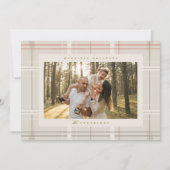 高架プレイドコージーキャビンベージュレッドフォレストグリーン シーズンカード (正面)