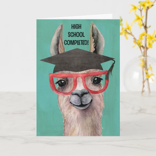 高校おもしろい卒業 カード (黄色い花)