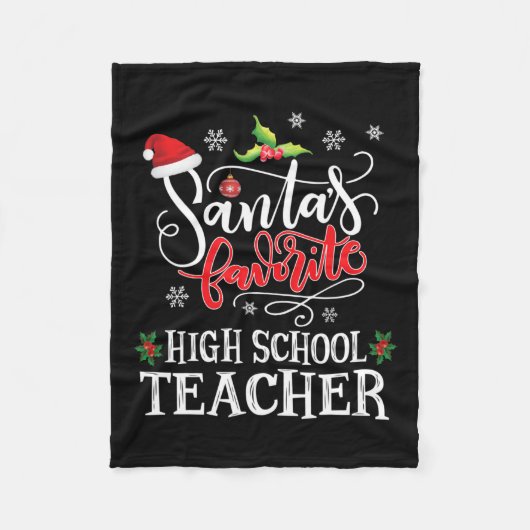 高校お気に入りの先生クリスマスパーティープレゼント フリースブランケット (正面)