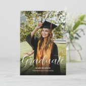 高校での優雅な卒業写真🎓 案内状 (スタンド正面)