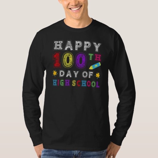 高校の先生か学生の幸せな100日 Tシャツ (正面)