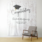 高校の卒業パーティーにぴったりな華やかなスパークルガーランドの背景 タペストリー (インサイチュ)