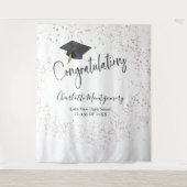 高校の卒業パーティーにぴったりな華やかなスパークルガーランドの背景 タペストリー (正面)