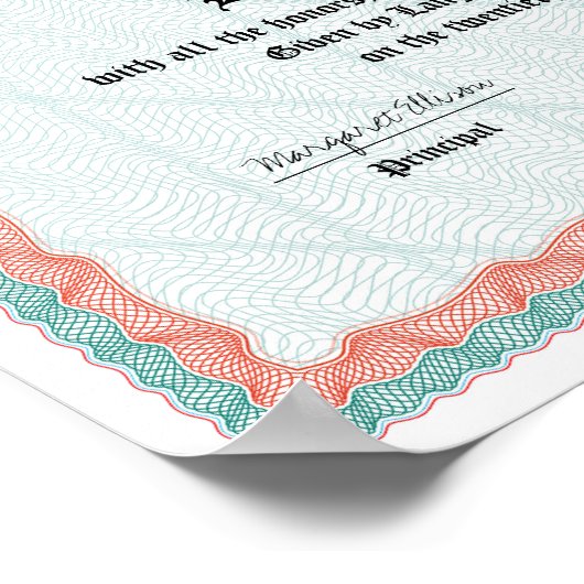 高校の卒業証書レプリカを授与 ポスター (角)