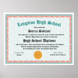 高校の卒業証書レプリカを授与 ポスター