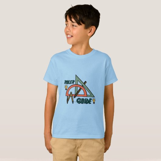 高校の定規ガイド Tシャツ (正面フル)