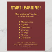 高校の家庭教師チラシ (裏面)