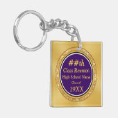 高校の懇親会のお土産パーソナライズされた品 キーホルダー (正面左)