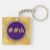 高校の懇親会のお土産パーソナライズされた品 キーホルダー (裏面)