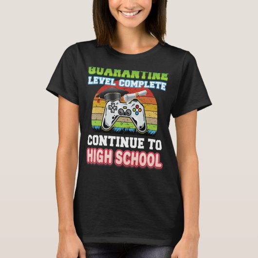 高校への進学を続ける検疫レベル Tシャツ (正面)